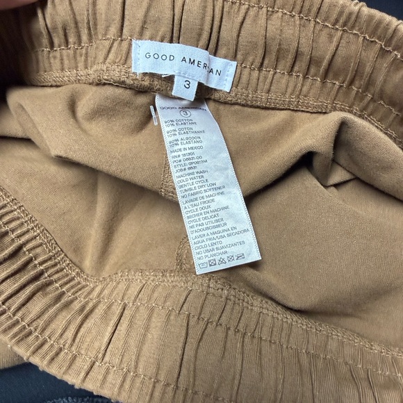 Good American Camel Cotton Tie Waist Leggings - Picture 2 of 6